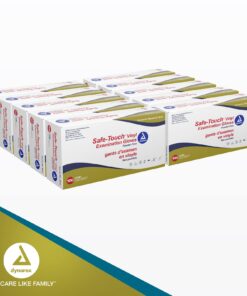 Dynarex Safe-Touch Vinyl Disposable Exam Gloves, Powder-Free, Food Safety and Compliance, Ambidextrous, Clear, Large, 1 Case of 10 Boxes of 100 Gloves 12 71bQiuDEs6L