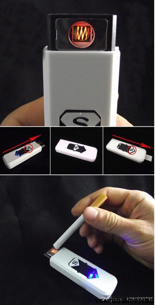 USB Electronic Rechargeable Flameless Cigar Cigarette Lighter - One Lighter