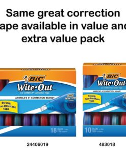 BIC Wite-Out EZ Correct Correction Tape, 2-Count 2 Count (Pack of 1) 13 71bQqNJWNUL