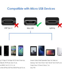 Alternative view of Rankie Micro USB Cable High Speed Data and Charging, Nylon Braided Charger Cord, 3-Pack, 3 Feet