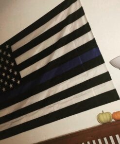 Anley Fly Breeze 3x5 Foot Thin Blue Line USA Flag - Vivid Color and Fade Proof - Canvas Header and Double Stitched - Honoring Law Enforcement Officers Flags Polyester with Brass Grommets 3 X 5 Ft - Polyester 37 71bTA3vkpoL