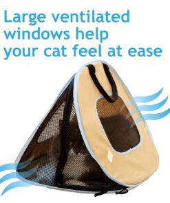 Necoichi Portable Stress Free Cage Carrier and Litter Box, Indoor & Outdoor, Travel (Beige, Carrier) Beige 24 71bTEayi6hL