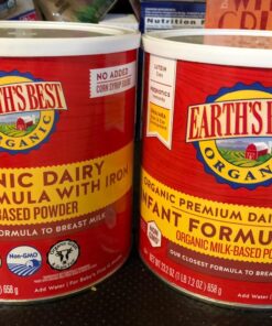 Earth's Best Organic Baby Formula for Babies 0-12 Months, Powdered Dairy Infant Formula with Iron, Omega-3 DHA, and Omega-6 ARA, 21 oz Formula Container 1.31 Pound (Pack of 1) 25 71bTj5lPQwL