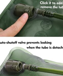 Hydration Bladder, 1.5L-2L-3L Water Bladder for Hiking Backpack Leak Proof Water Reservoir Storage Bag, BPA-Free Water Pouch Hydration Pack for Camping Cycling Running, Military Green 1.5-2-3 Liter 2L - Military Green Water Bladder 25 71bU7mHBaOL