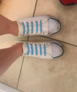 HOMAR No Tie Shoelaces for Kids and Adults Stretch Silicone Elastic No Tie Shoe Laces Adult Size Black 48 71bVMyr2GOL