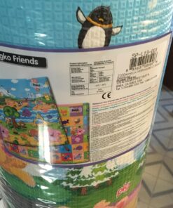 Baby Care Play Mat (Large, Playful - Pinko & Friend) 82'' x 55'' Original One-Piece Reversible Rollable Waterproof Play Mat for Infants, Babies, Toddler, and Kids Large 42 71bVSpwyrL