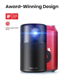 Alternative view of Anker NEBULA Capsule, Smart Wi-Fi Mini Projector, 100 ANSI Lumen Portable Projector, 360° Speaker, Movie Projector, 100 Inch Picture, 4Hr Video Playtime for Inside and Outside, Watch Anywhere