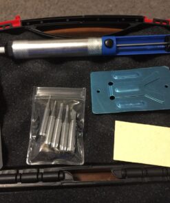 Soldering Iron Kit Electronics, 60W Adjustable Temperature Soldering Iron with Tips Desoldering Pump Solder Wire Tube Soldering Iron Holder Tool Carrying Case 48 71bWSfQs5hL