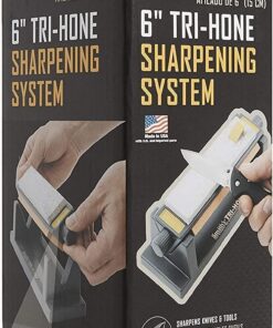 Smith’s TRI6 Arkansas Tri-Hone Stone Sharpening System Grey 6” Fine, Medium, & Coarse Stones 3-Way Honing Nonslip Rubber Feet Restore Tools, Hunting, Kitchen, Fishing & Pocket Knives 34 71bWzlixXL