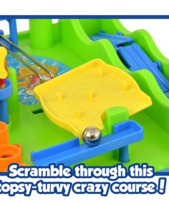 TOMY Games Screwball Scramble Marble Run Game for Kids - Timed Marble Maze Kids Games - Cooperative Board Games for Family Game Night - 1-4 Players - Ages 5 Years and Up Multicolored 25 71bXdiJWVlL