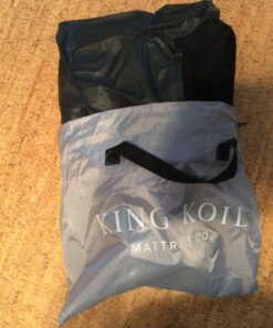 King Koil Luxury Air Mattress Queen with Built-in Pump for Home, 20” Queen Size Inflatable Airbed Luxury Double High Adjustable Blow Up Mattress, Durable - Portable and Waterproof, Black 20 Inch 40 71bZGjPgUDL