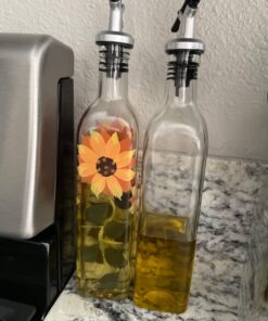 Grant Howard Glass Sunflower Oil & Vinegar Bottle 16 oz. 31 71bZSUfeV6L