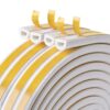 33Feet Long Weather Stripping for Door,Insulation Weatherproof Doors and Windows Seal Strip,Collision Avoidance Rubber Self-Adhesive Weatherstrip,(2 Rolls,16.5Ft/10m Each,White) 33Ft White 63 71bZU8GyiJL