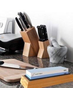 Sharp Pebble Premium Whetstone Knife Sharpening Stone 2 Side Grit 1000/6000 Waterstone- Whetstone Knife Sharpener- NonSlip Bamboo Base & Angle Guide 32 71bZsM4c6iL 1