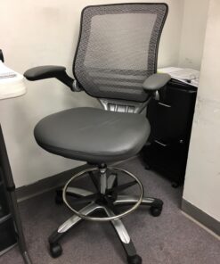 Modway EEI-211 Edge Drafting Chair - Reception Desk Chair - Flip-Up Arm Drafting Chair in Gray Grey 33 71baEmOi3AL