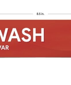 Wash Rinse Sanitize Sink Labels | 3 Compartment Sink Sticker Signs for Food Truck, Restaurant, and Kitchen Food Safety 8 71baWKX7awL