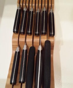 Bellemain 100% Pure Bamboo in Drawer Knife Block | Knife Drawer Organizer | Store Knives Safely with The Blades Down | Storage Solution for Your Kitchen | Knife Organizer Drawer Insert 43 71bb0pvt0AL