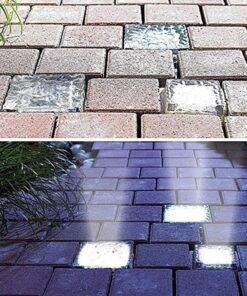 LED Ice Cube Lights,Solar Glass Brick Light,LED Landscape Light Buried Light Square Cube,Frosted Glass Light for Outdoor Path Road Yard Christmas 4 pcs(Cold White) Cold White 16 71bc44g1PJL