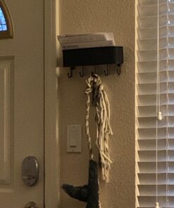 iDesign Twillo Steel Wall Mount Mail and Key Rack - 10.5" x 2.5" x 4.5", Matte Black Size: 10.5" x 2.5" x 4.5" 30 71bcwHZeU7L