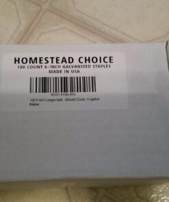 6 Inch Galvanized Landscape Staples Made in USA - 100 Metal Garden Stakes for Gardening - 11 Gauge Anti-Rust Heavy-Duty Ground Sod Pins Yard Stakes for Weed Barrier Fabric Irrigation Tubing Hose 47 71bg8iu8DL