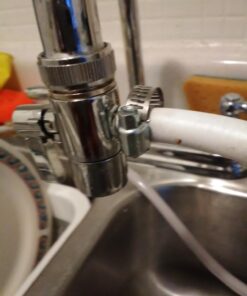 Malida diverter valve for counter top Water Filters Faucet Adapter, 1/2 inch female thread with push on 1/4 inch tubing. 9 71bga08oC L