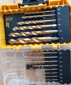 DEWALT Drill Bit Set, 14-Piece, 135 Degree Split Point, Titanium Nitride Coated, For Plastic, Wood and Metal (DW1354) 14-Piece Drill Bit Set Screwdriver Bit Set 24 71biku9z7qL