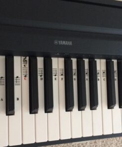 Piano and Keyboard Music Note Full Set Stickers for White and Black Keys; Transparent and Removable; Made in USA 55 71bj6cr3QPL