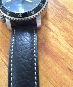 Hadley-Roma MS-906 Men's Genuine Leather Watch Band Black 22mm 19 71bjZA8iqpL