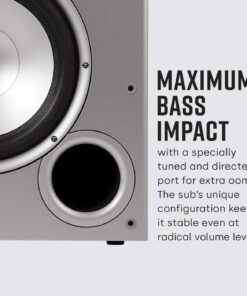 Polk Audio PSW10 10" Powered Subwoofer – Power Port Technology, Up to 100 Watts, Big Bass in Compact Design, Easy Setup with Home Theater Systems, Timbre-Matched with Monitor & T-series Polk Speakers single subwoofer 30 71bkQDm26JL