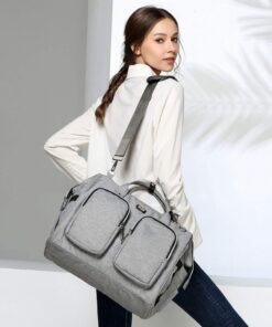 Diaper Bag Tote with Stroller Straps and Changing Pad Large Grey 19 71bkRjk3CvL