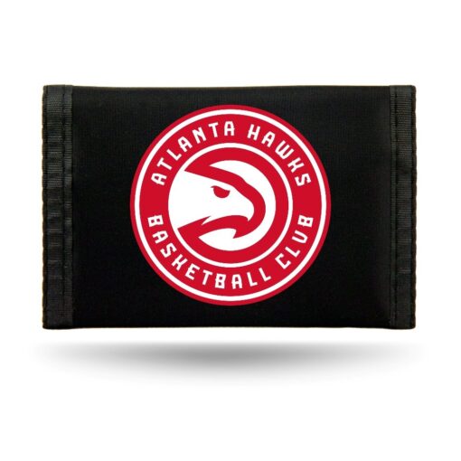 Rico Industries NBA Basketball Nylon Tri-Fold Wallet Atlanta Hawks