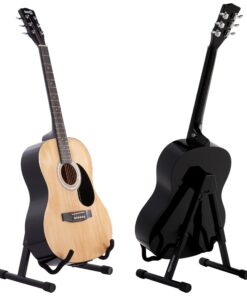 Amazon Basics Adjustable Guitar Folding A-Frame Stand for Acoustic and Electric Guitars with Non-Slip Rubber and Soft Foam Arms, Fully Assembled 28 71bl0ERfqDL