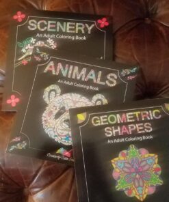 Adult Coloring Books Set - 3 for Grownups 120 Unique Animals, Scenery & Mandalas Designs. Adults Relaxation. 54 71blA0cpV5L