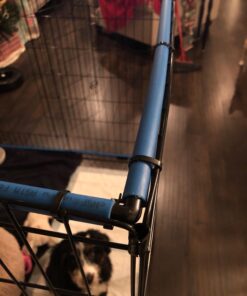 MidWest Homes for Pets Foldable Metal Dog Exercise Pen / Pet Playpen, Black w/ door, 24'W x 48'H, 1-Year Manufacturer's Warranty 48" H 42 71bmjgF7K1L