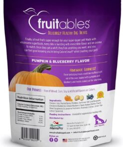 Alternative view of Fruitables Crunchy Baked Dog Treats | Pumpkin & Blueberry | 7 Ounces, Model Number: 2157 7 Ounce (Pack of 1) Pumpkin and Blueberry