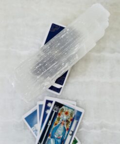 Alternative view of Selenite Stick 6 to 8.5 Inches long, 1 to 2 inches wide, white healing stone, strong protection powers