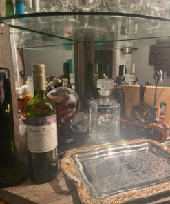 Paksh Novelty Whiskey Decanter Set - 7-Piece Italian Crafted Glass Decanter & Whiskey Glasses Set - Holiday Whiskey Gifts for Men and Women w/ Ornate Stopper and 6 Cocktail Glasses, Red A 42 71boPCHhQJL 1