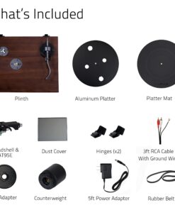 Fluance RT81 Elite High Fidelity Vinyl Turntable Record Player with Audio Technica AT95E Cartridge, Belt Drive, Built-in Preamp, Adjustable Counterweight, High Mass MDF Wood Plinth - Walnut 36 71bq2GmSDZL