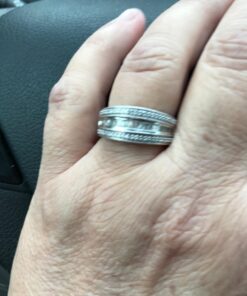 Alternative view of Amazon Collection Sterling Silver Diamond Band Ring 7 0.5 carat