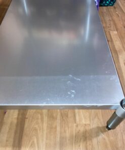 WATERJOY 48" x 30" Stainless Steel Table for Prep & Work Commercial Heavy Duty Kitchen Table with Adjustable Shelf and Wheels Installable(Without Wheel) 48" x 30" Without Wheel 38 71bqPena7L 1