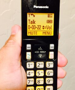 Panasonic Expandable Cordless Phone System with Amber Backlit Display and Call Block – 1 Handset – KX-TGC350B (Black) 19 71br3TcyBL