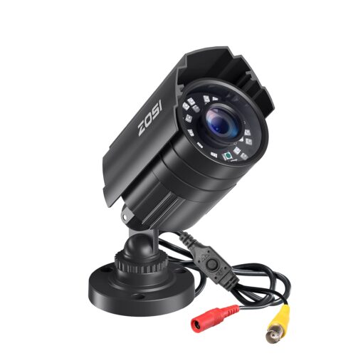 ZOSI 2.0MP 1080P HD 1920TVL Security Camera Hybrid 4-in-1 TVI/CVI/AHD/960H CVBS CCTV Camera Outdoor Indoor,80ft IR Night Vision,Weatherproof Bullet Camera For analog Surveillance DVR(Black) 1 Count (Pack of 1)