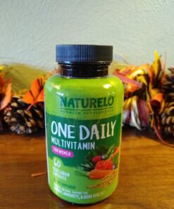 NATURELO One Daily Multivitamin for Women - Energy Support - Whole Food Supplement to Nourish Hair, Skin, Nails - Non-GMO - No Soy - Gluten Free - 60 Capsules - 2 Month Supply 60 Count (Pack of 1) 36 71bs0t1tVFL