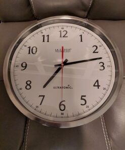 La Crosse Technology 404-1235UA-SS 14 Inch UltrAtomic Analog Stainless Steel Wall Clock 39 71bs2Lmil6L