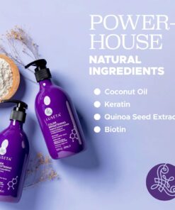 Luseta Purple Shampoo and Conditioner Set for Blonde, Gray - Color Treated Hair - Sulfate Free Paraben Free - Infused with Cocos Nucifera Oil for Curly and Damaged Hair - 2x16.9oz 16.9 Fl Oz (Pack of 2) 30 71bsCuSR6RL