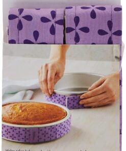 Wilton Bake-Even Cake Strips for Evenly Baked Cakes, 2-Piece Set, Purple, Fabric 2-Pc. 29 71btCO46TqL