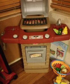 Step2 Fixin' Fun Outdoor Grill | Plastic Toy Grill & Play Food | Pretend Play Grilling Set, Brown (85317) 15 71buEM6xpiL