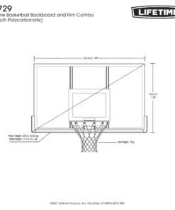 Lifetime 73729 48 in. Shatter Proof Backboard Rim Combo, Orange/White, One Size 16 71buKTYjqjL
