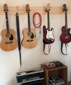 Ohuhu Guitar Wall Mount Hanger: 4-Pack Rotatable Hardwood Guitar Hangers with Screws-Adjustable Stopper Guitar Mount Hook Holder Stand for Ukulele Bass Electric Acoustic Guitar Banjo Mandolin-Wood Wood 42 71bugFxdr7L