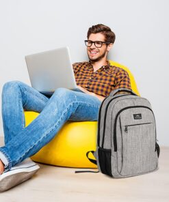 Matein Travel Laptop Backpack, Business Anti Theft Slim Durable Laptops Backpack with USB Charging Port, Water Resistant College School Computer Bag Gifts for Men & Women Fits 15.6 Inch Notebook, Grey Austere Grey 43 71bukeQaKpL